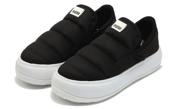 (WMNS) Süet Mayu Slip-On Kanvas “Siyah Beyaz”
