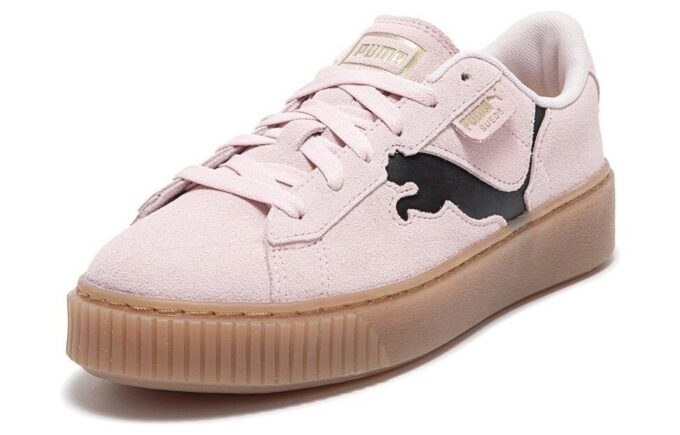 (WMNS) Süet Platform Ayakkabılar “Pembe Siyah Sakız”