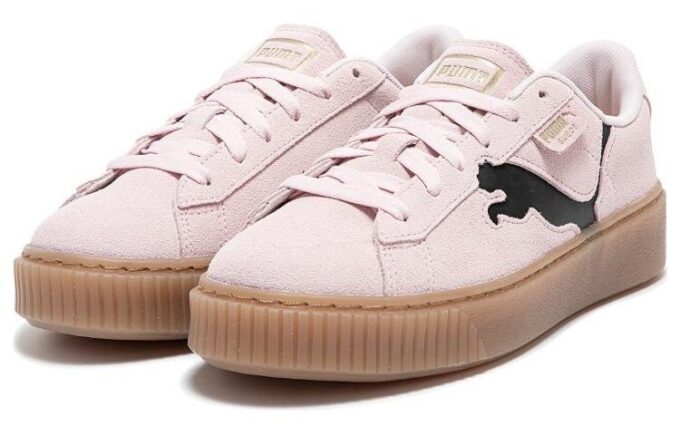 (WMNS) Süet Platform Ayakkabılar “Pembe Siyah Sakız”