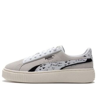 (WMNS) Süet Platform Çekmece “Gri Beyaz”