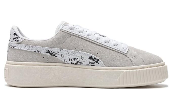 (WMNS) Süet Platform Çekmece “Gri Beyaz”