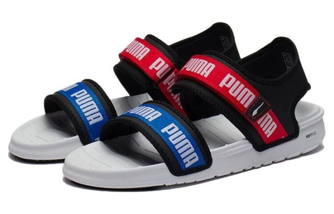 (WMNS) Signature Softride Günlük Sandaletler Siyah Kırmızı Mavi