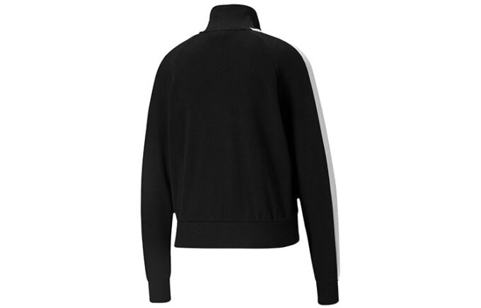(WMNS) Simgesel T7 Logo Baskılı Dik Yaka Ceket Siyah