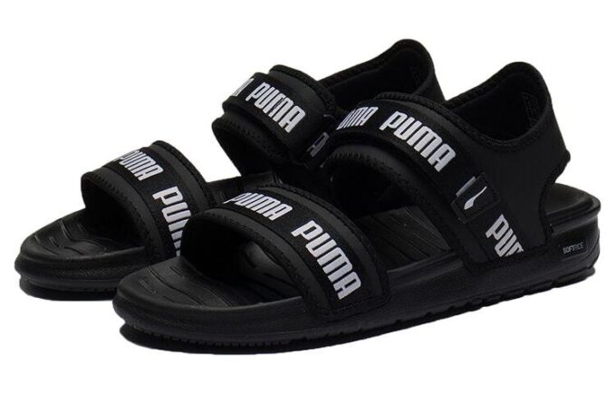 (WMNS) Softride Slayt “Wordmark – Siyah Beyaz”
