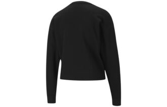 (WMNS) Stil Logo Yuvarlak Yaka Sweatshirt Siyah
