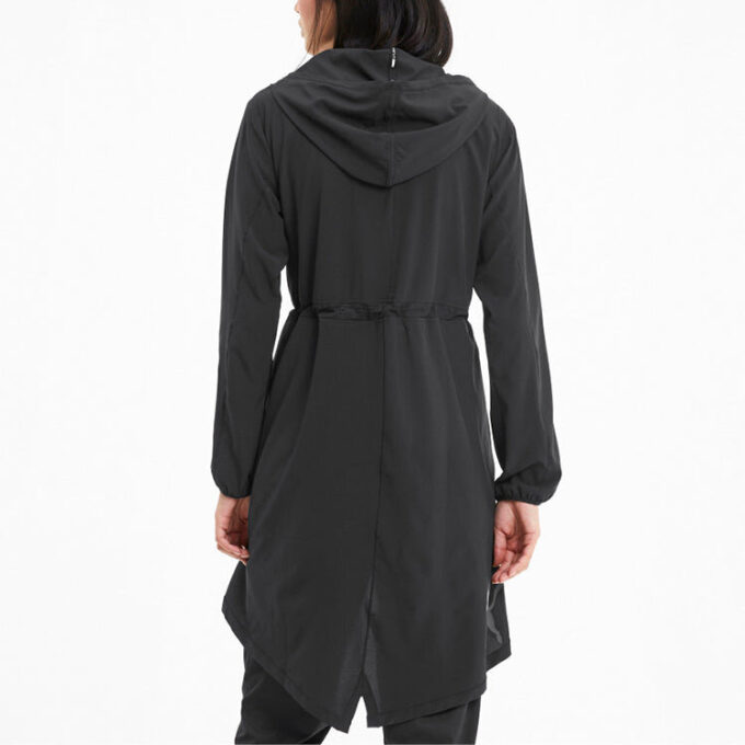 (WMNS) Studio Flow Dokuma Kapüşonlu Ceket “Siyah”