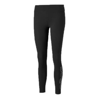 (WMNS) Tatil Taytları Logo Spor Antrenman Spor Pantolonu Siyah