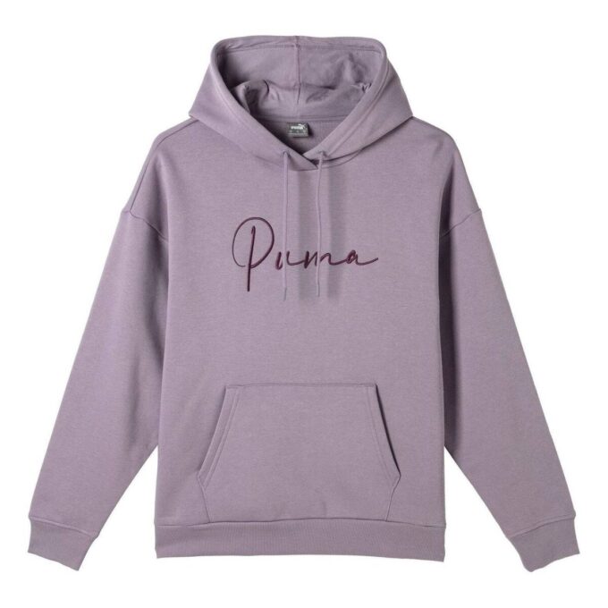 (WMNS) Tonal Script Kapüşonlu Sweatshirt “Mor”