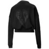 (WMNS) Tren Logolu Baskılı Kısa Yuvarlak Yaka Sweatshirt Siyah