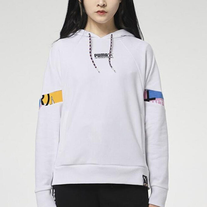 (WMNS) Uluslararası Kapüşonlu Sweatshirt “Beyaz Siyah”