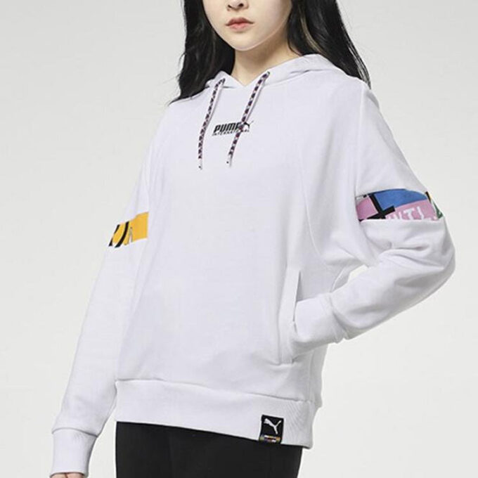 (WMNS) Uluslararası Kapüşonlu Sweatshirt “Beyaz Siyah”