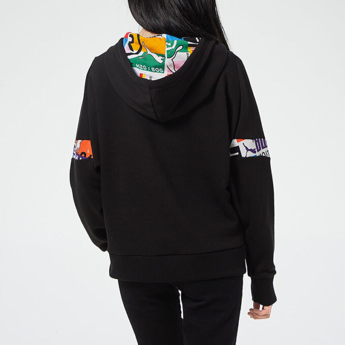 (WMNS) Uluslararası Kapüşonlu Sweatshirt “Siyah Beyaz”