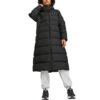 (WMNS) Uzun Kapüşonlu Aşağı Mont “Siyah”