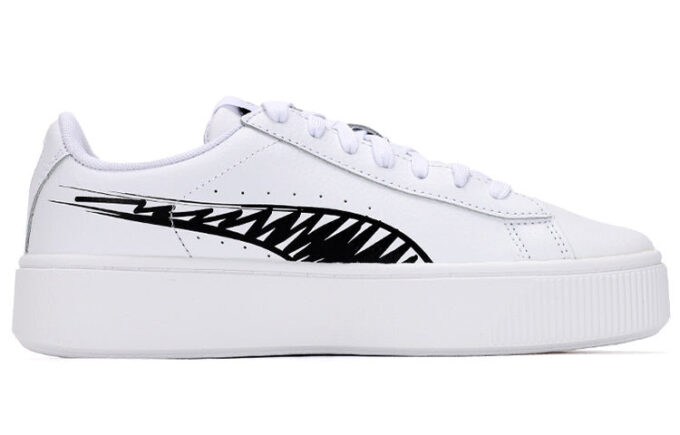 (WMNS) Vikky Stacked L Sketch Spor Ayakkabı Beyaz/Siyah