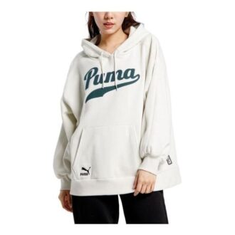 (WMNS) Word Logo Kapüşonlu Sweatshirt “Beyaz”
