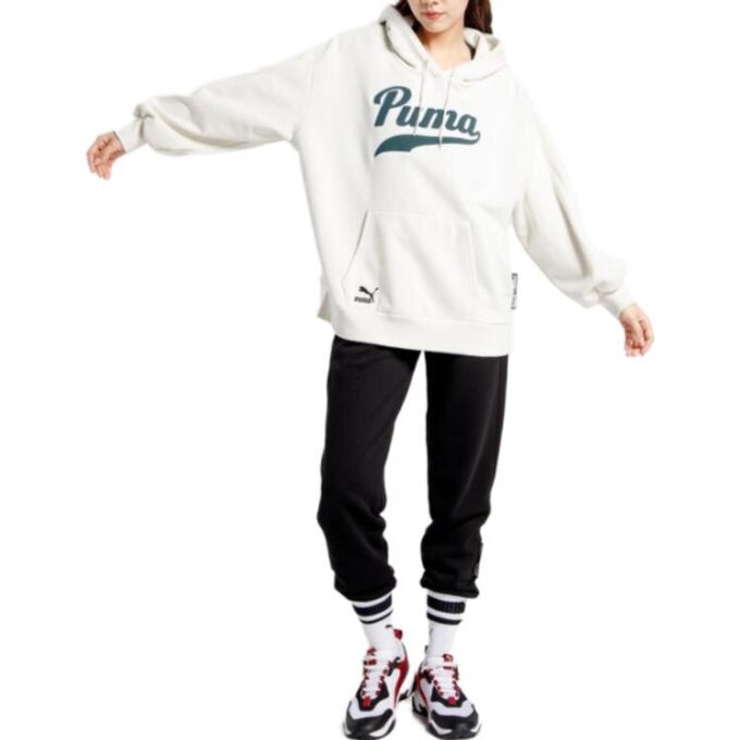 (WMNS) Word Logo Kapüşonlu Sweatshirt “Beyaz”