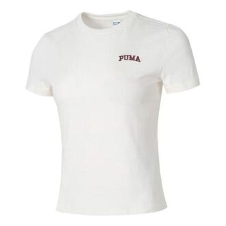 (WMNS) Wordmark Logolu Tişört Küçük Kesim “Beyaz”