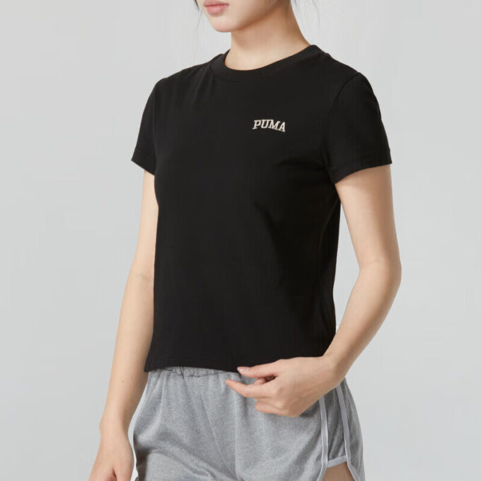 (WMNS) Wordmark Logolu Tişört Küçük Kesim “Siyah”