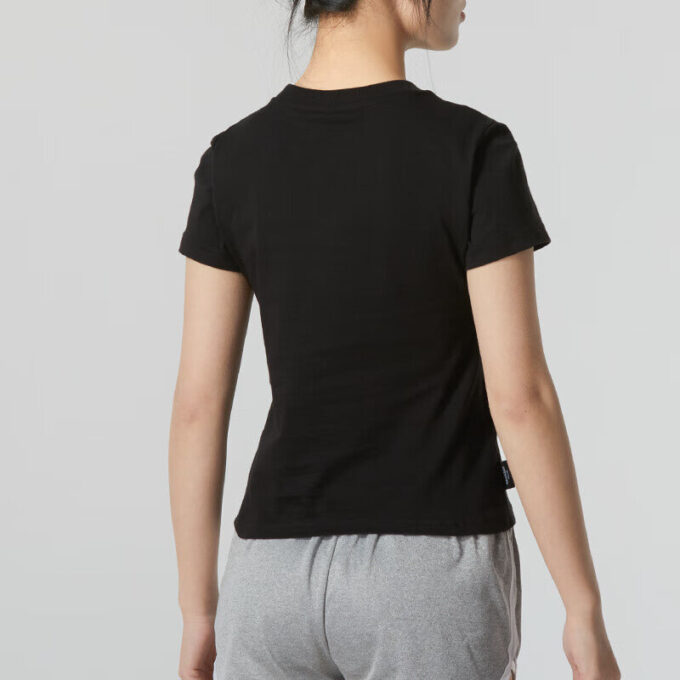(WMNS) Wordmark Logolu Tişört Küçük Kesim “Siyah”