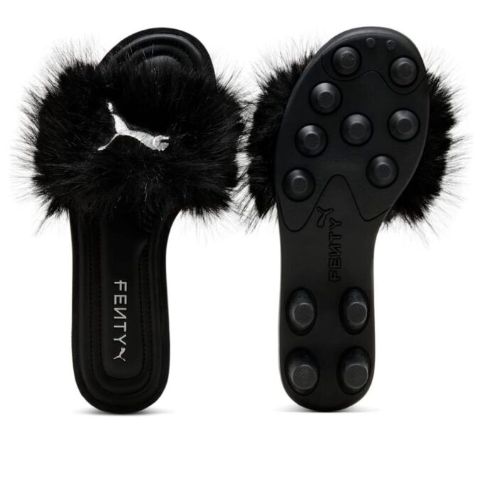 (WMNS) x FENTY Cat Cleat Sandaletler “Şık Kürk Siyah”