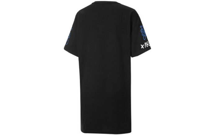 (WMNS) x Mr Doodle Crossover Casual Spor Nefes Alabilen Kısa Kollu Elbise Siyah