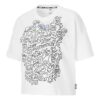 (WMNS) x MR DOODLE Gevşek Logo Beyaz