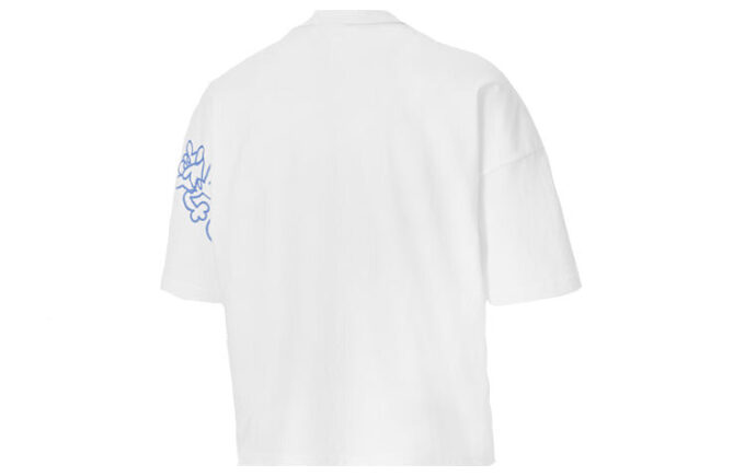 (WMNS) x MR DOODLE Gevşek Logo Beyaz
