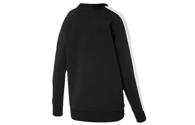 (WMNS) Yuvarlak Yaka Kazak “Siyah Beyaz”