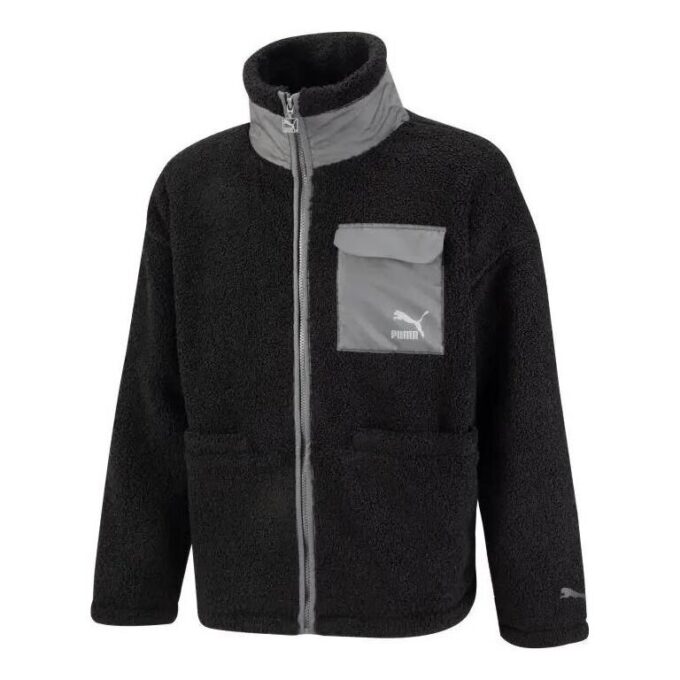 Yama Cepli Sherpa Ceket “Siyah”