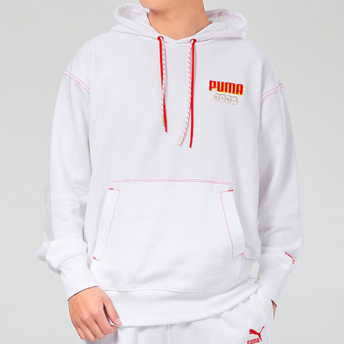 YOTOX Kapüşonlu Sweatshirt “Beyaz Kırmızı Sarı”