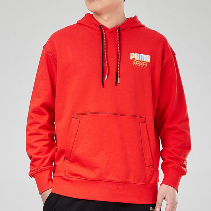 YOTOX Kapüşonlu Sweatshirt “Kırmızı Beyaz Altın”